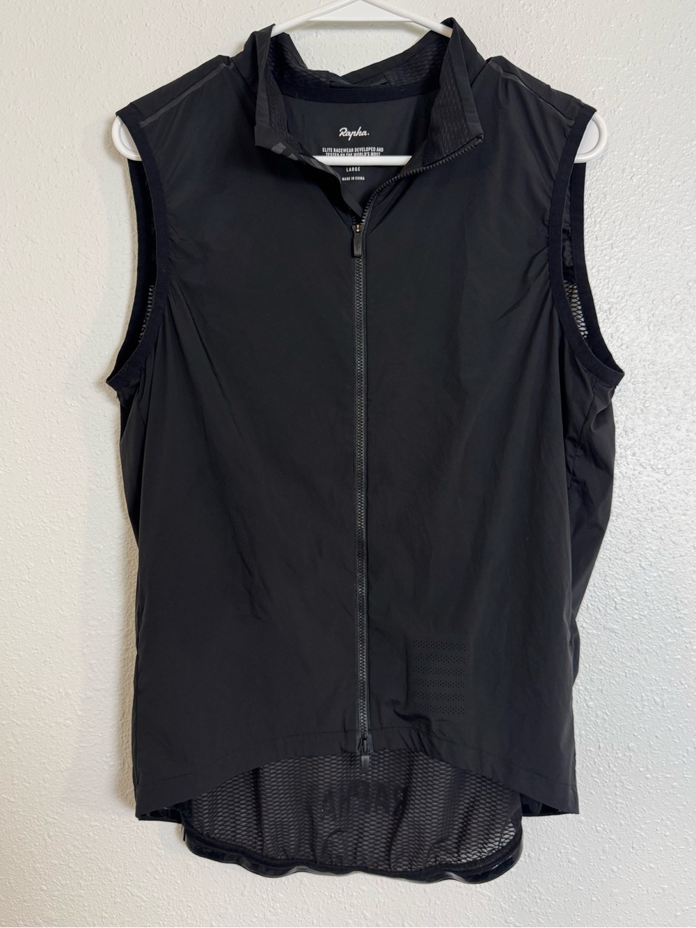 Rapha black pro team zip up cycling gilet